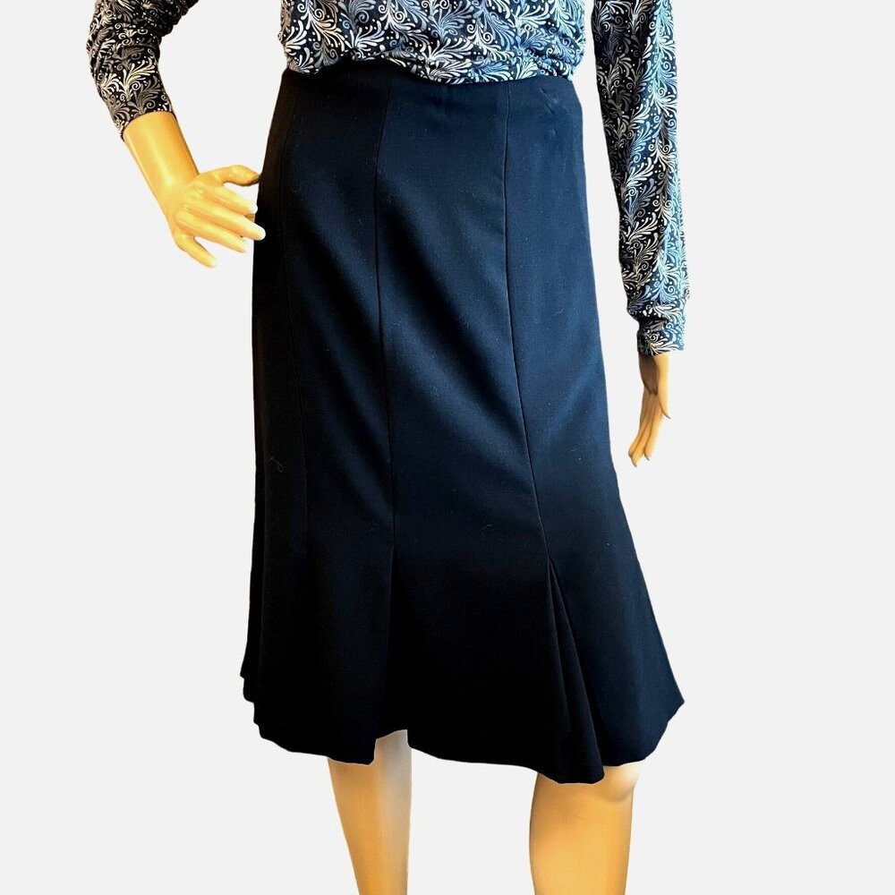 AB Studio Black Flared Hem Skirt Womens Sz 4